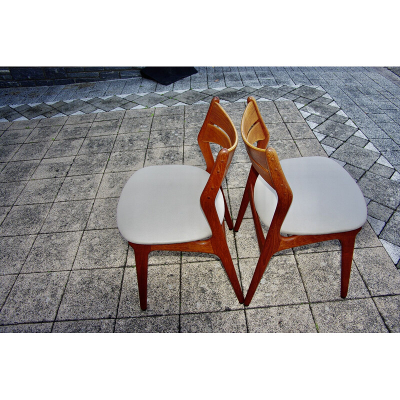 Set of 5 vintage teak chairs by Eric Buch, 1960