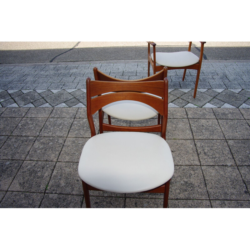 Set of 5 vintage teak chairs by Eric Buch, 1960