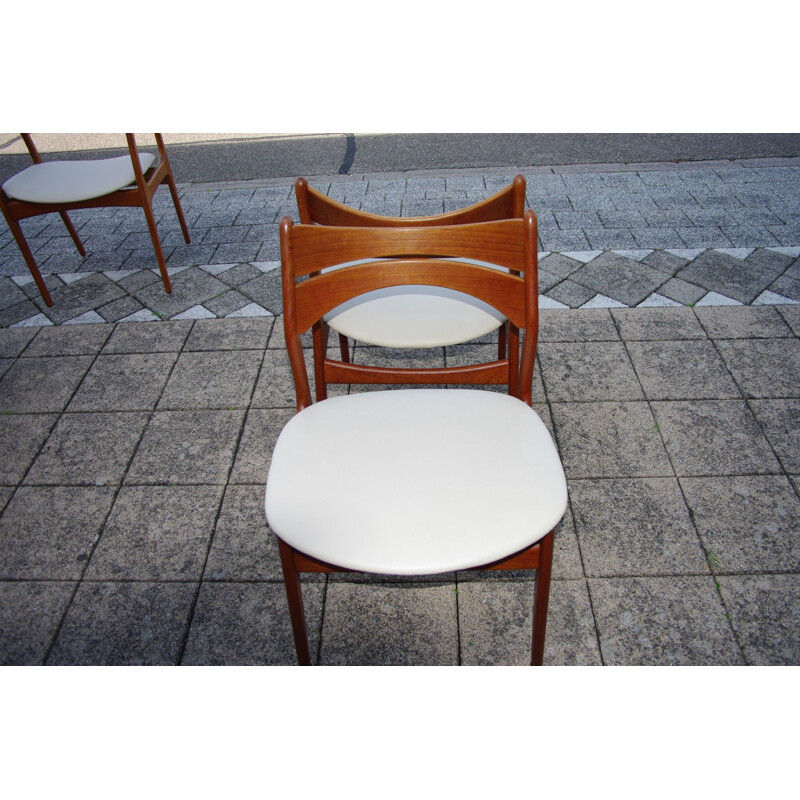 Set of 5 vintage teak chairs by Eric Buch, 1960