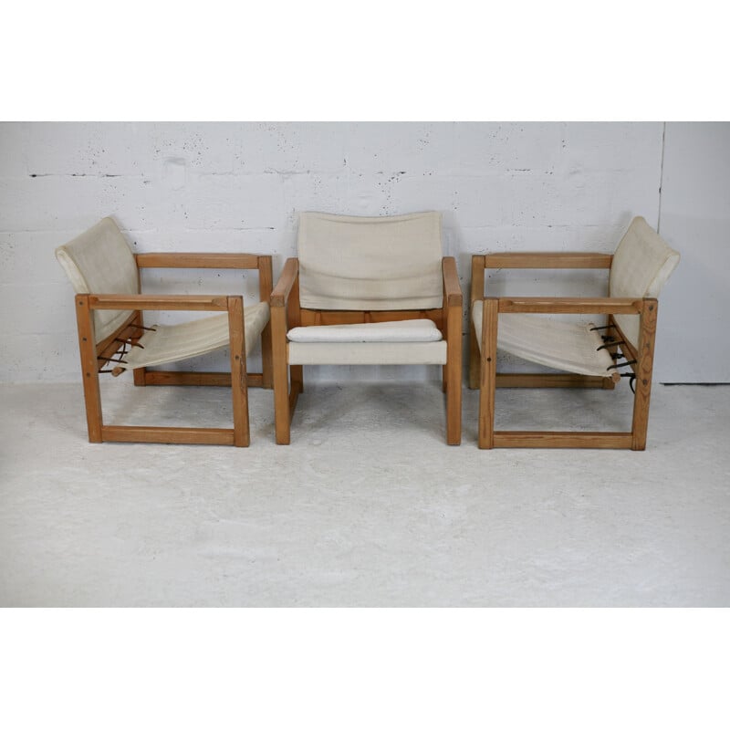 Set of 3 vintage armchairs "Diana" by Karin Mobring for Ikea, 1970