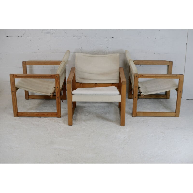 Set of 3 vintage armchairs "Diana" by Karin Mobring for Ikea, 1970