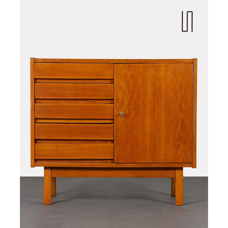 Czech vintage oakwood chest of drawers, 1970