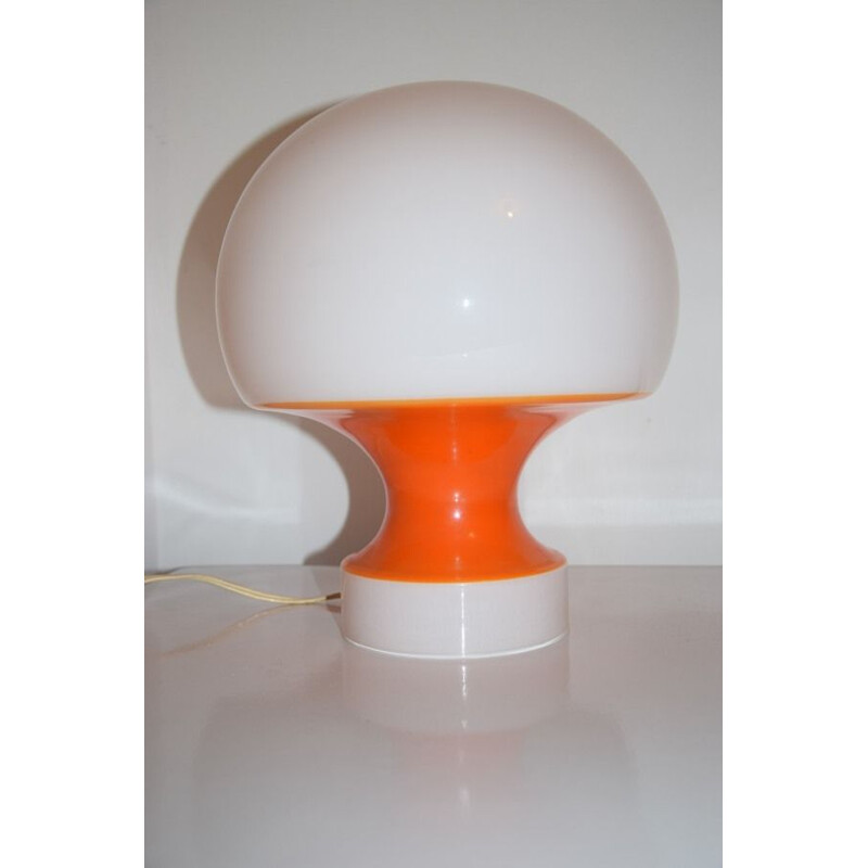 Lampe Champignon Orange ou Blanche Vintage, Lampe de Table - JANE