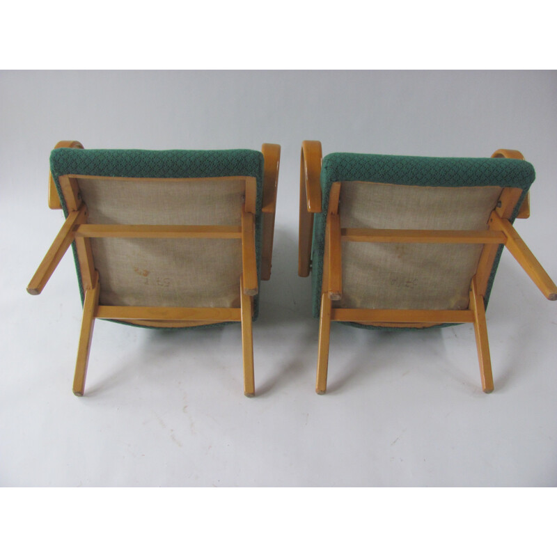 Pair of vintage armchairs by Šmídek for Ton, Czechoslovakia 1960s