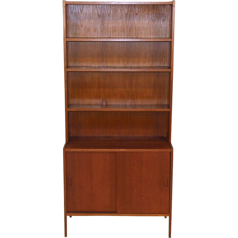 Vintage dark wood bookcase, Sweden 1960