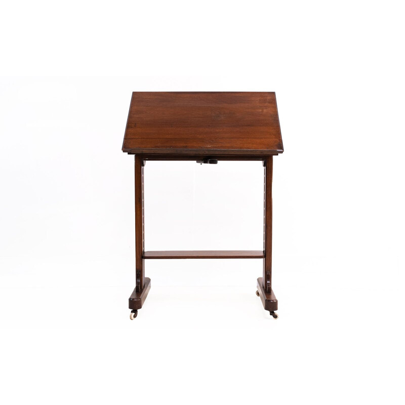 Mid century metamorphic mahogany reading table