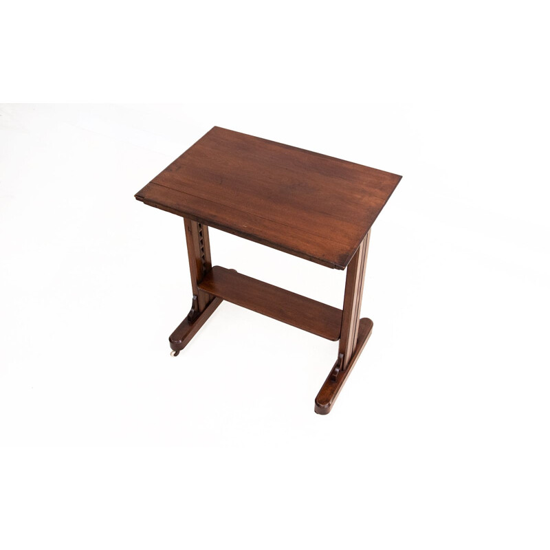 Mid century metamorphic mahogany reading table