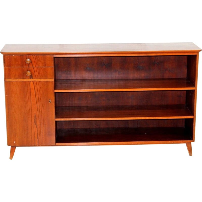 Vintage walnut console, Sweden 1950