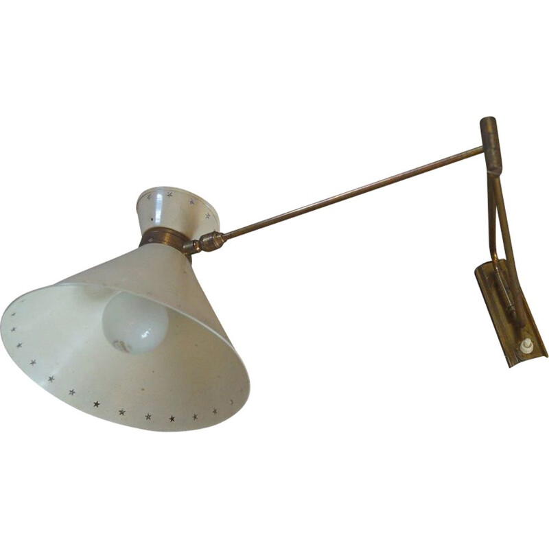 Vintage wall lamp by René Mathieu for Lunel, 1950