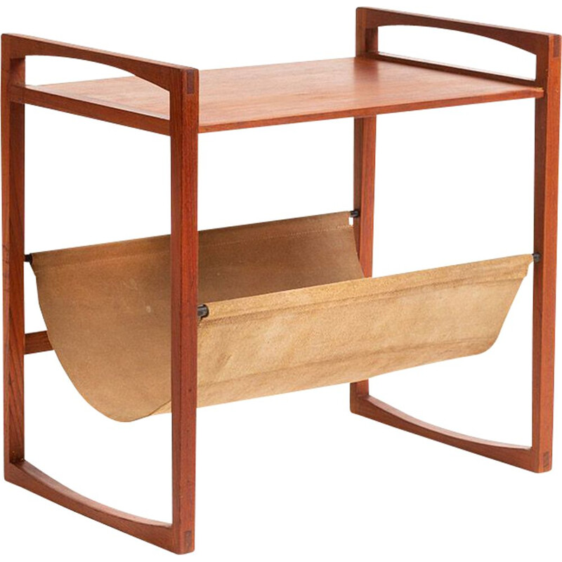 Mid century Danish teak magazine rack by Kai Kristiansen for Sika Mobler, 1960s