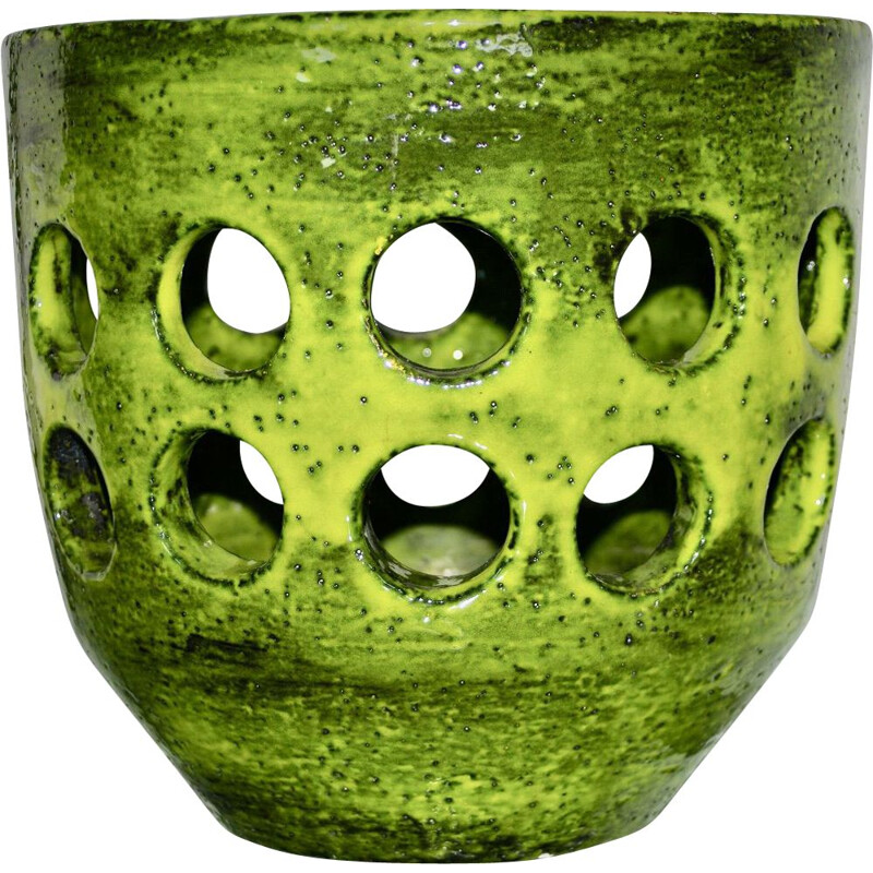 Vintage ceramic pot cover by Mado Jolain