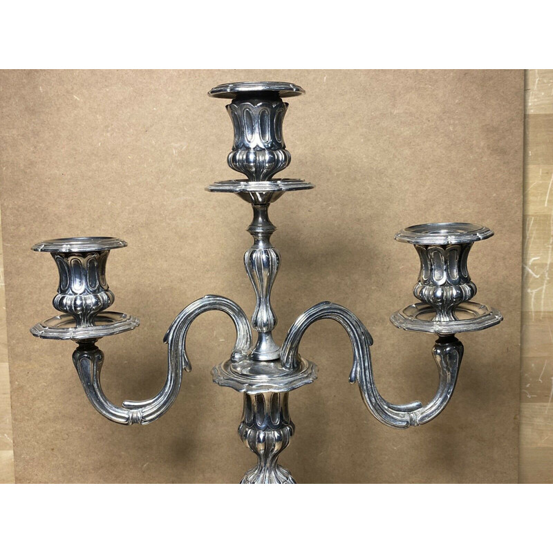 Candelabro Vintage prateado por Orfevrerie Christofle