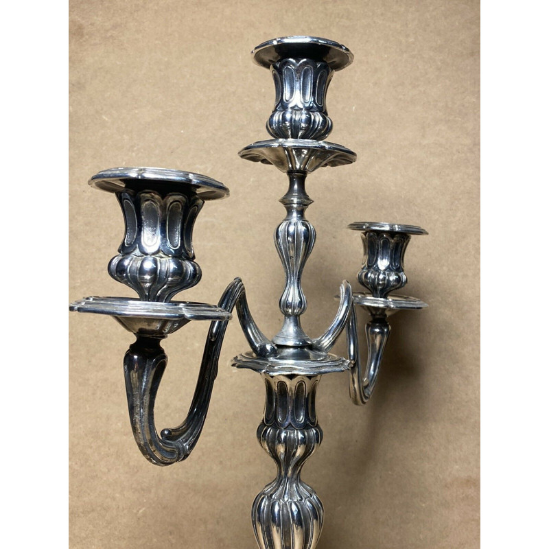 Candelabro Vintage prateado por Orfevrerie Christofle