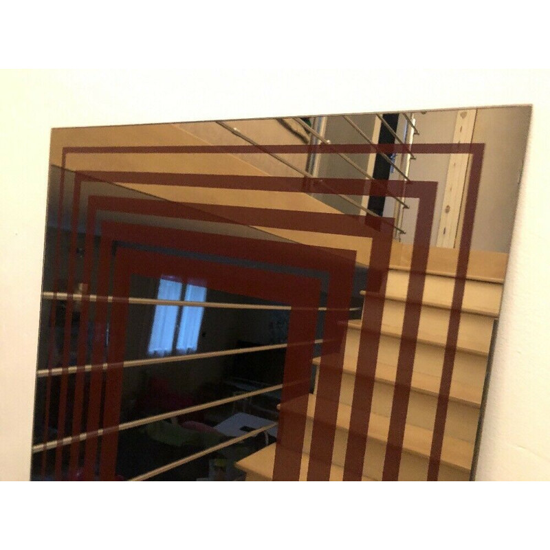 Miroir vintage en forme géométrique par Angelo cortesi pour Marly warren
