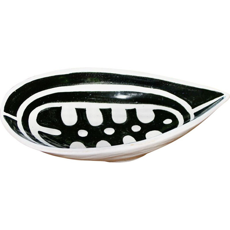 Tabuleiro de bolso em cerâmica Vintage por R Freymond, Suíça 1950