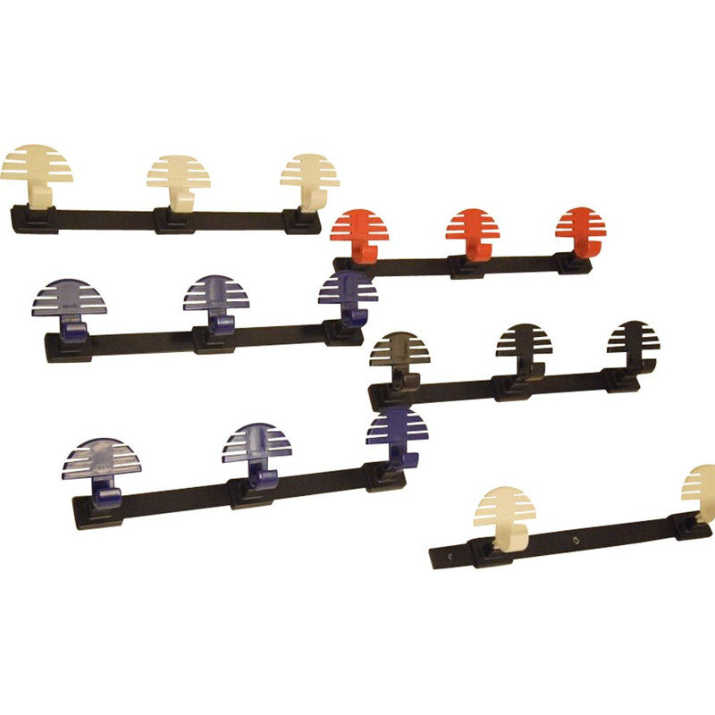 Set of 6 vintage coat hooks by Manade, 1980