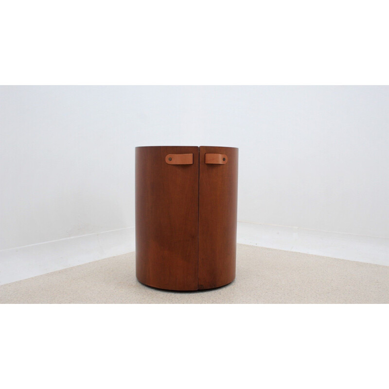 Italian vintage round bar cabinet, 1960s