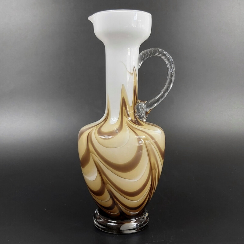 Vintage Pop Art Vase aus Glas von Opaline Florenz, Italien 1970
