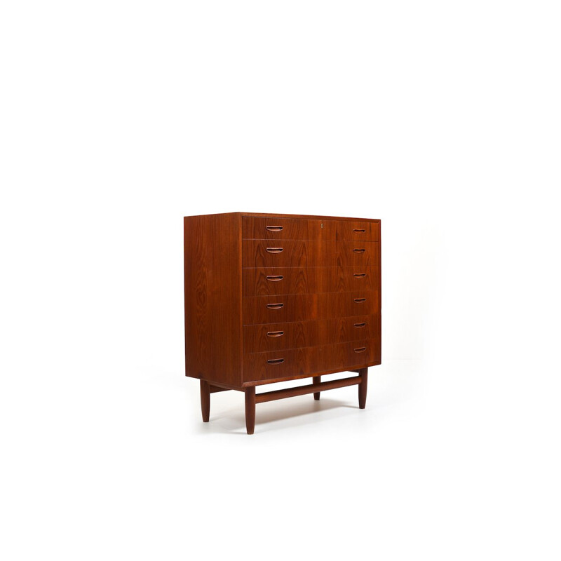 Mid century Danish curved teak chest of drawers, 1960s