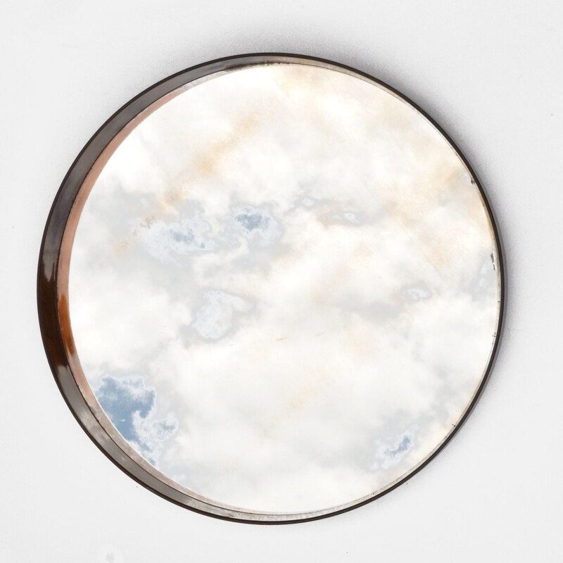 Round vintage wall mirror Syla 710, France 1970s