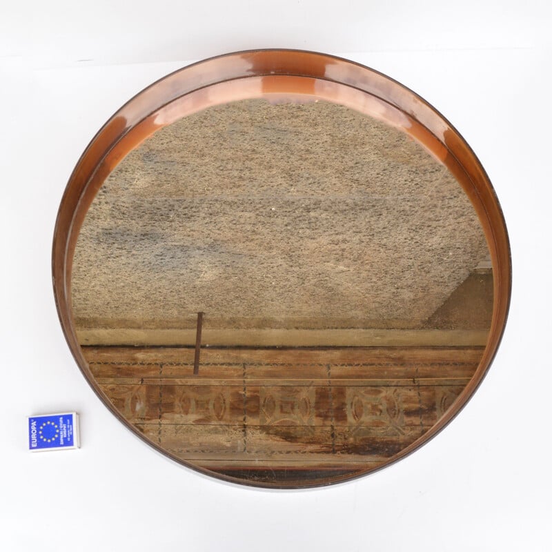 Miroir mural vintage rond Syla 710, France 1970