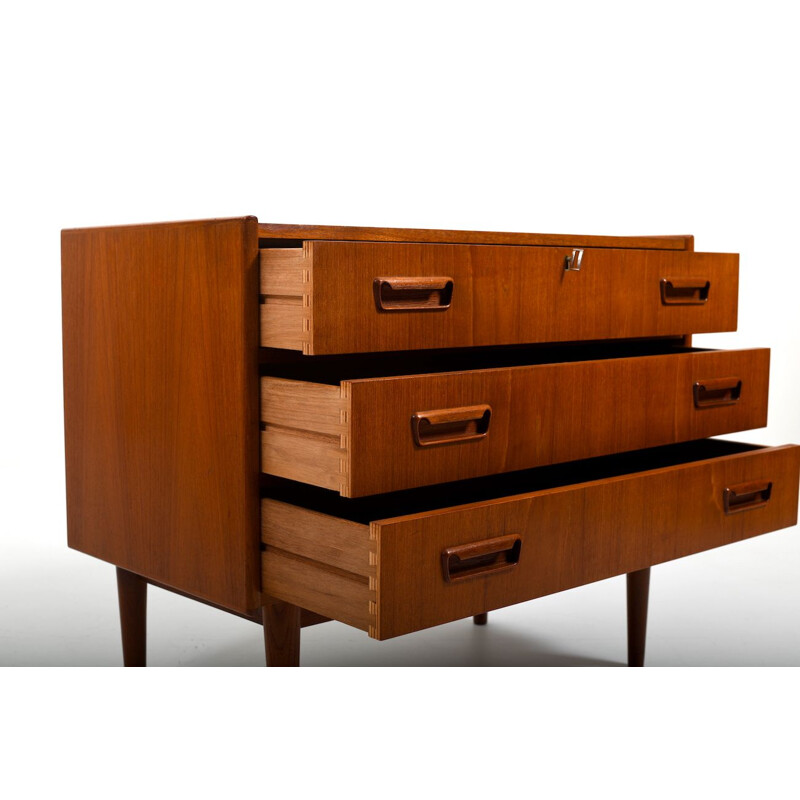 Vintage teak chest of drawers by Gunnar Nielsen Tibergaard, Denmark 1960s
