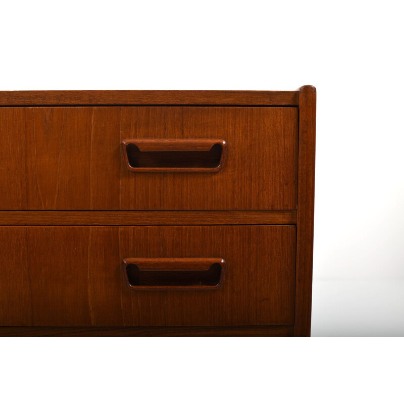 Vintage teak chest of drawers by Gunnar Nielsen Tibergaard, Denmark 1960s