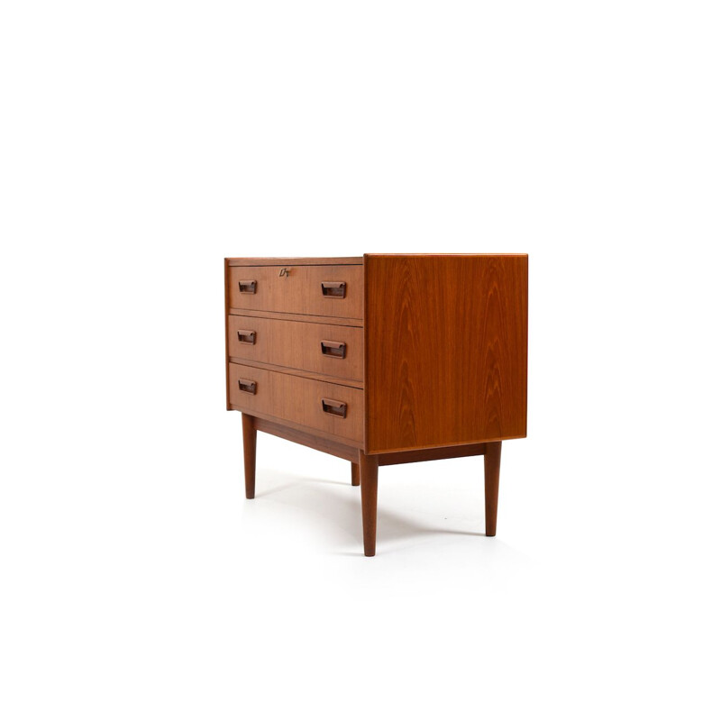 Vintage teak chest of drawers by Gunnar Nielsen Tibergaard, Denmark 1960s