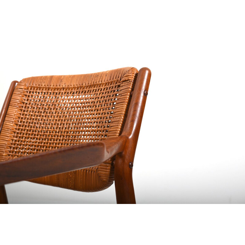 Teak vintage armchair model 51 by Arne Vodder for Helge Sibast, Denmark 1950s