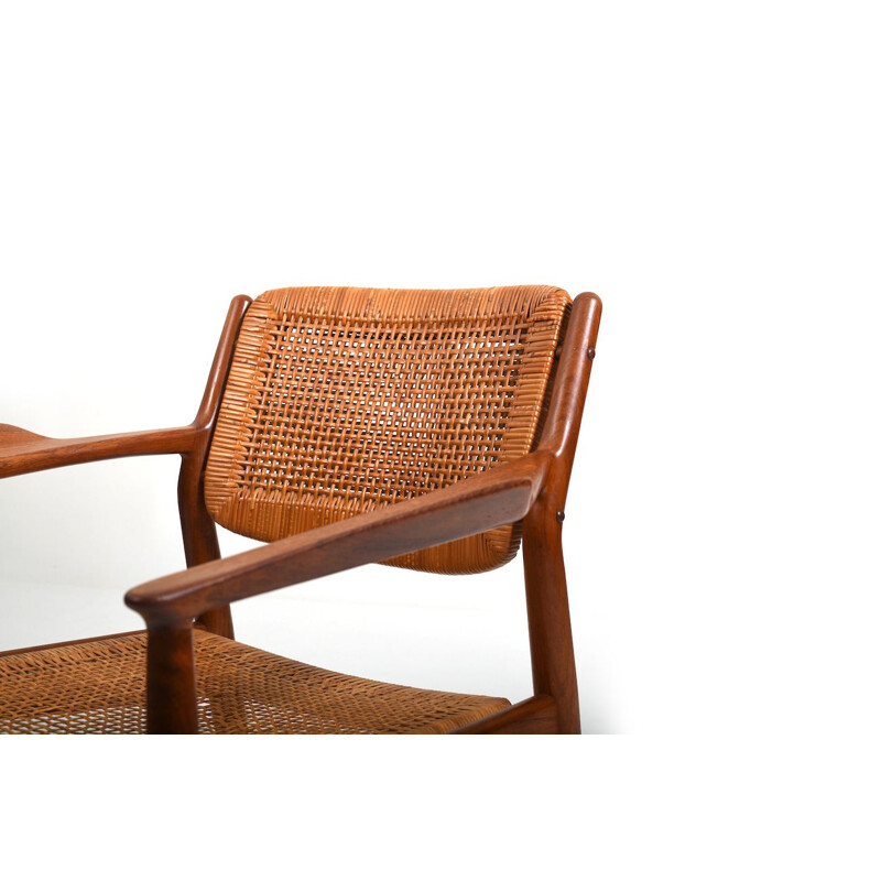 Teak vintage armchair model 51 by Arne Vodder for Helge Sibast, Denmark 1950s