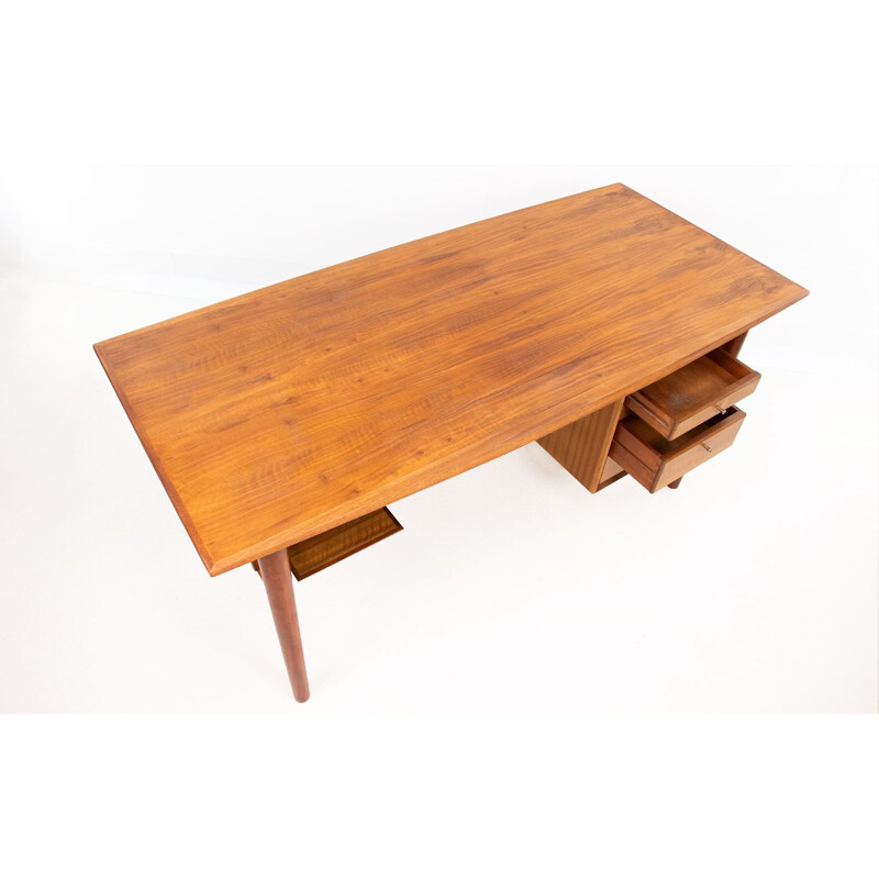 Vintage walnut desk by Gordon Russell for Heals, 1950s