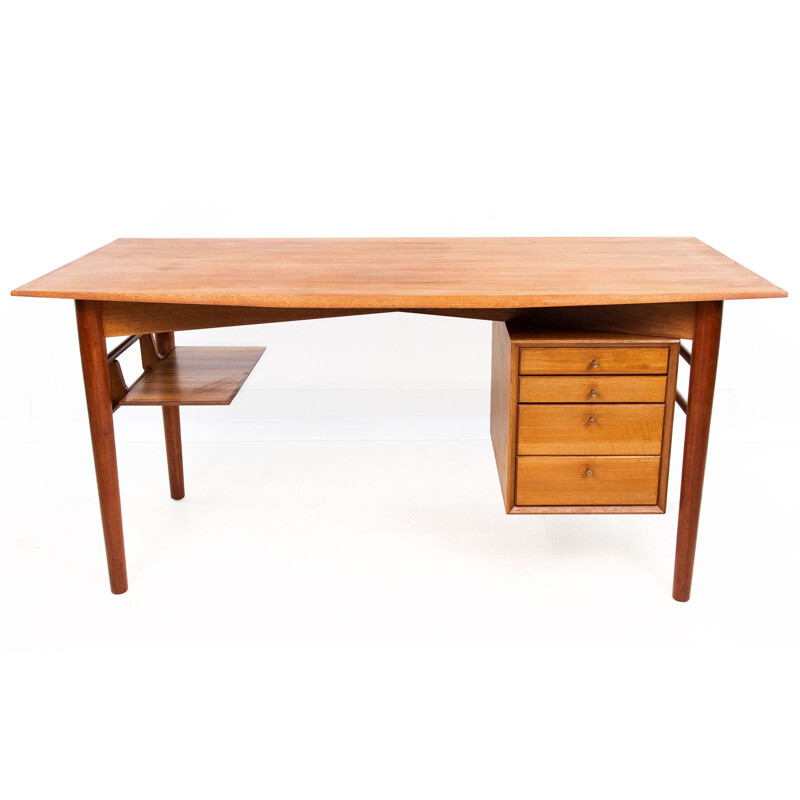 Vintage walnut desk by Gordon Russell for Heals, 1950s