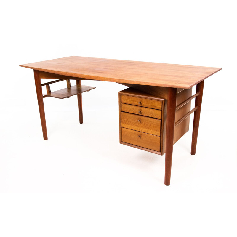 Vintage walnut desk by Gordon Russell for Heals, 1950s