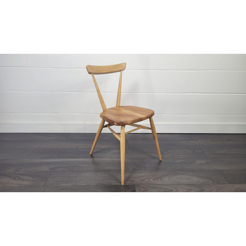 Vintage single back stacking dining chair by Ercol, 1960s