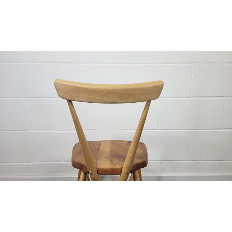Vintage single back stacking dining chair by Ercol, 1960s