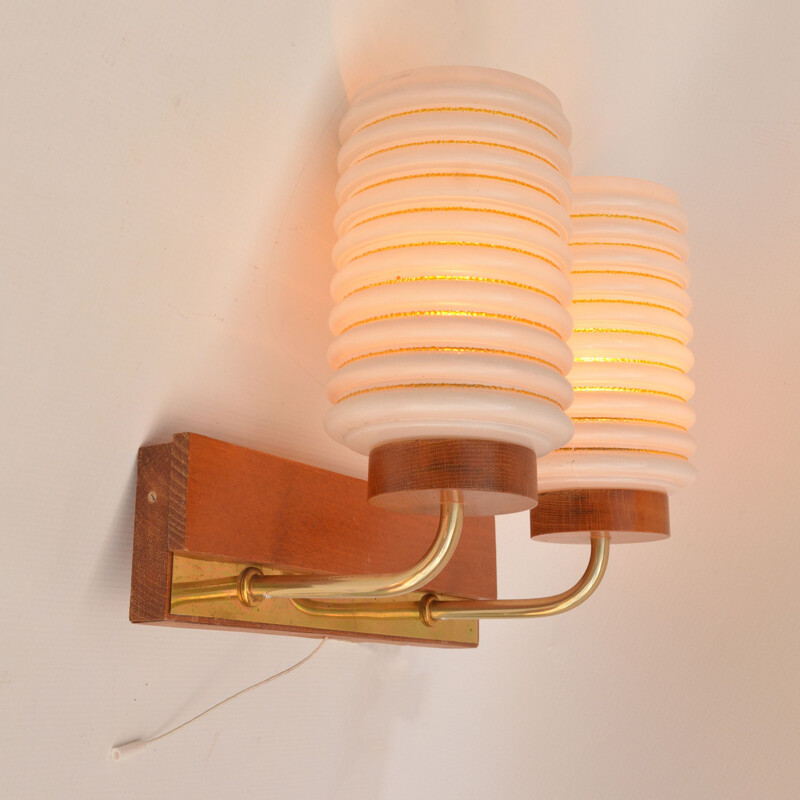 Vintage double wall lamp by Schneider Leuchte, Germany 1960s