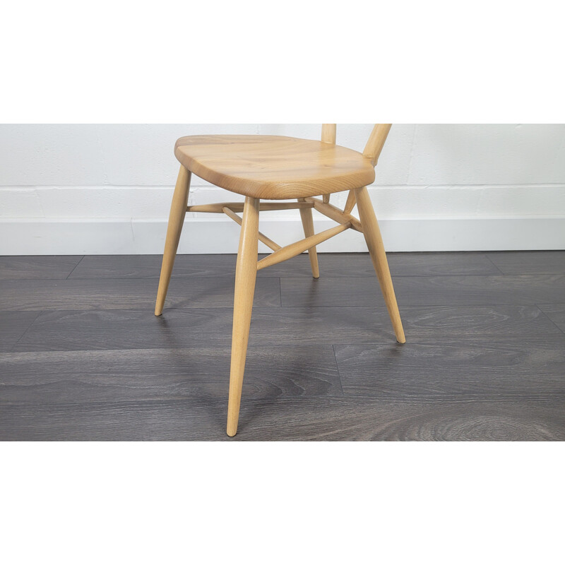 Vintage single back stacking dining chair by Ercol, 1960s