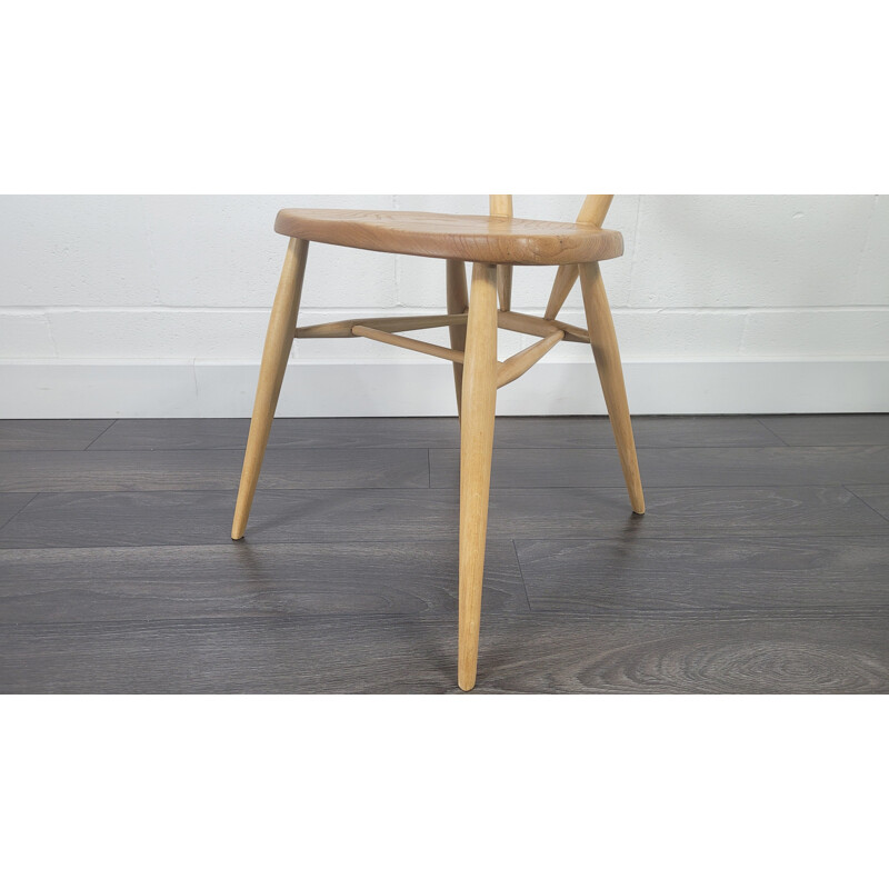 Vintage single back stacking dining chair by Ercol, 1960s