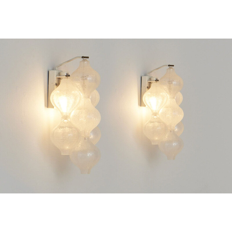 Pair of vintage "Tulipan" wall lamps by J.T. Kalmar, Austria 1960s