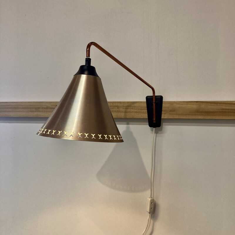 Vintage Scandinavian modular wall lamp, 1950