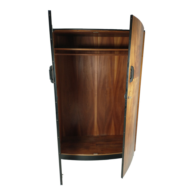 Art Deco vintage 2 doors walnut cabinet by Jindřich Halabala for UP Závody, 1950s