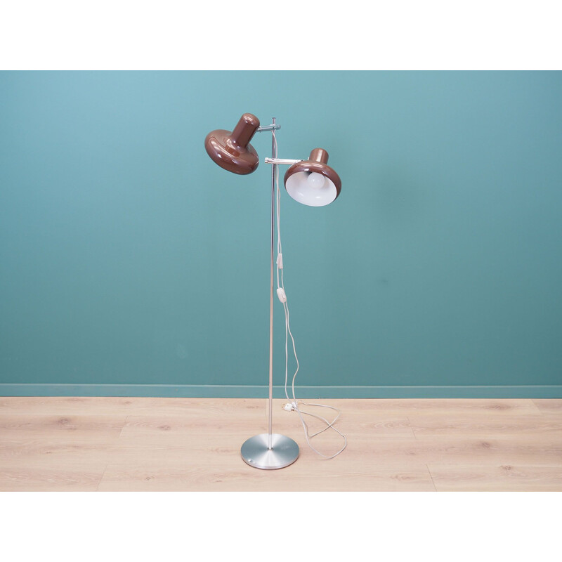 Mid century brown floor lamp, Denmark 1960s