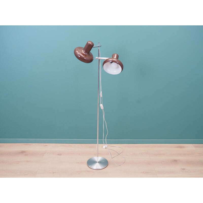 Mid century brown floor lamp, Denmark 1960s