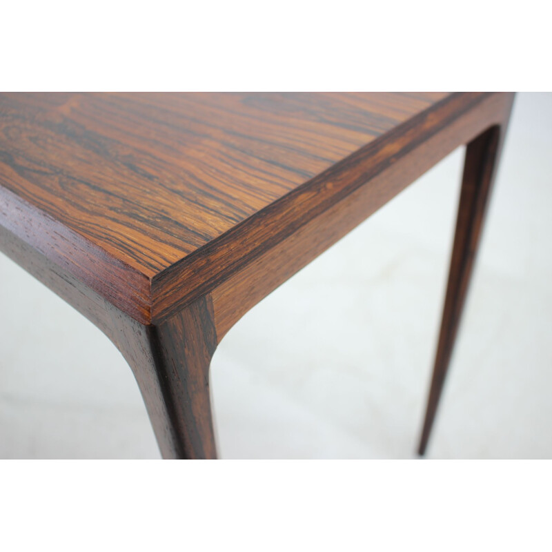 Vintage rosewood side table by Johannes Andersen, Denmark 1960s