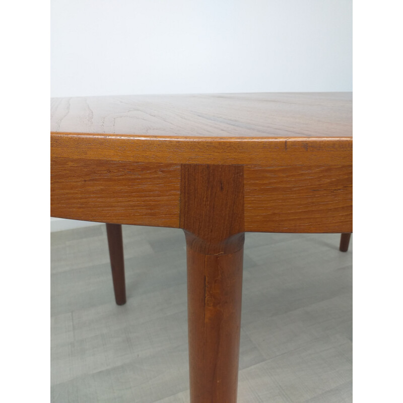 Scandinavian vintage teak oval table by Harry Ostergaard, 1960s