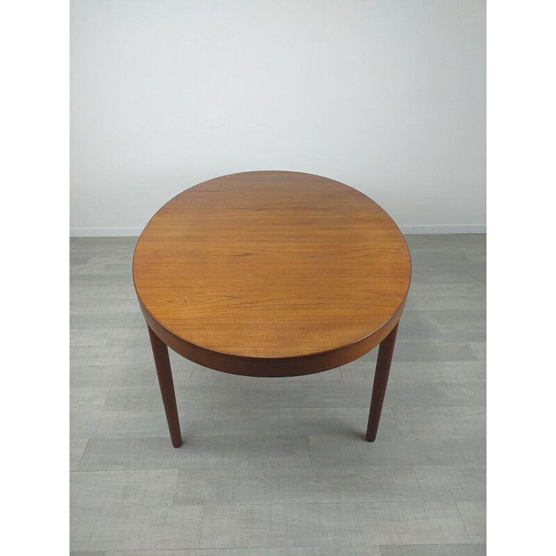 Scandinavian vintage teak oval table by Harry Ostergaard, 1960s