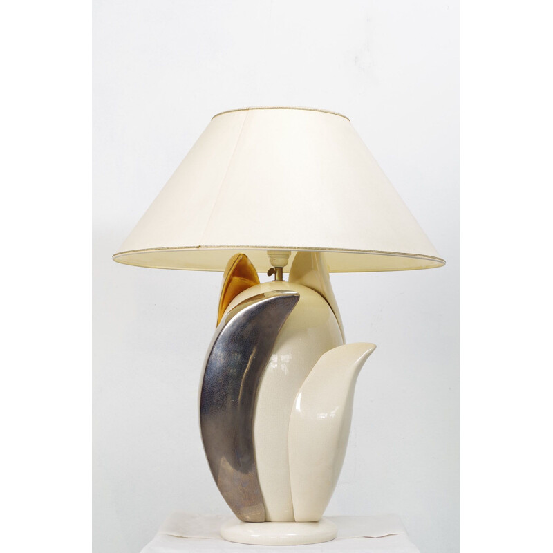 Lámpara de mesa vintage de Francois Chatain, 1970