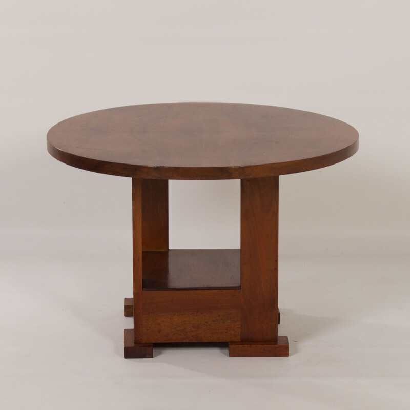 Tavolino vintage in impiallacciato Art Déco di Bas van Pelt per My Home, 1930