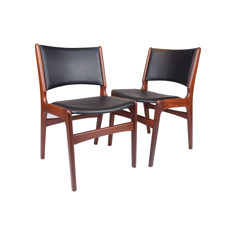 Set of 6 mid-century Danish dining chairs by Erik Buch for Anderstrup Møbelfabrik, 1960s