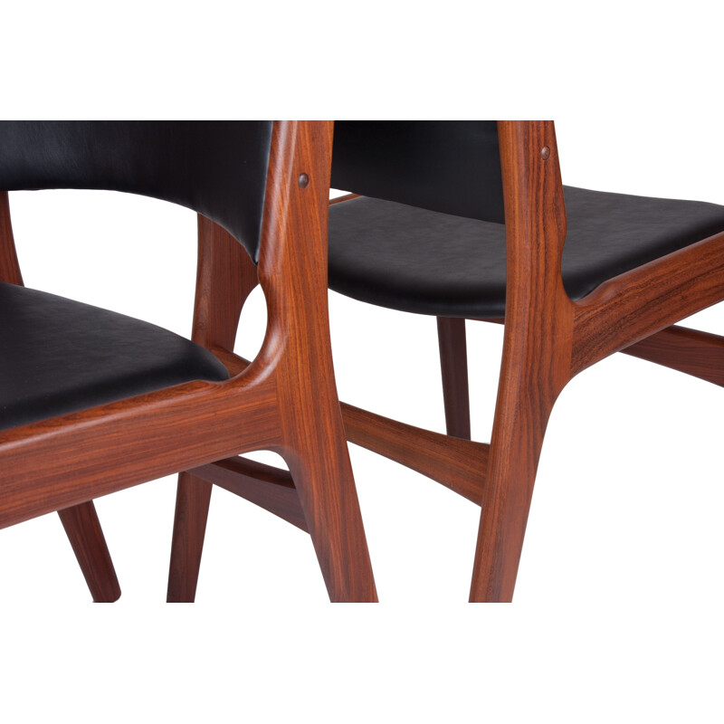 Set of 6 mid-century Danish dining chairs by Erik Buch for Anderstrup Møbelfabrik, 1960s